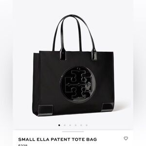 Small Ella Patent tote black